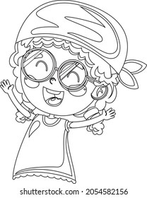 Unique And Creative Pirate Line Art Vector And Coloring Pages