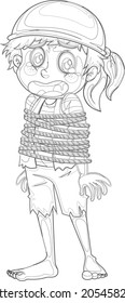 Unique And Creative Pirate Line Art Vector And Coloring Pages