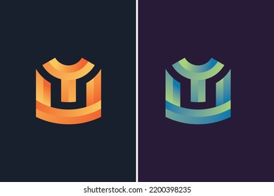 Diseño único, creativo, profesional y colorido de dos letras y dos letras y un logotipo W o YW WY.