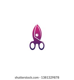 Unique &  Creative Scissor Logo Icon  