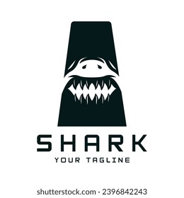 Unique and creative shark logo vector design. Wild Fish Vector Illustration, logo for emblem, badge, and brand company