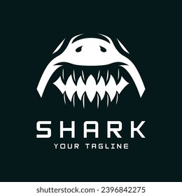 Unique and creative shark logo vector design. Wild Fish Vector Illustration, logo for emblem, badge, and brand company