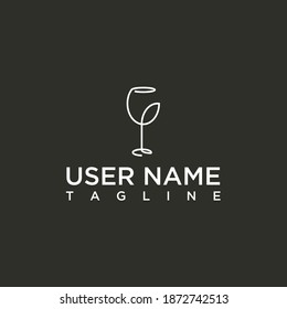 unique creative simple glass logo concept for cafe logos, beverage stalls, juices