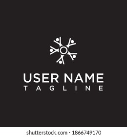 concepto único, creativo y simple del logo de un grupo de personas