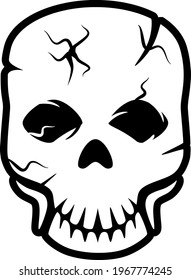 Unique and creative skull design, can be used for Halloween, greetings, poster and more.