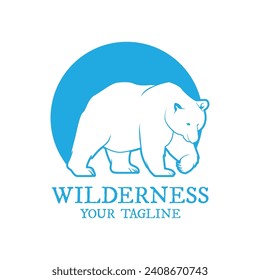 diseño único y creativo del logotipo Bear, logotipo adecuado para el equipo deportivo, tienda online y muchas empresas creativas.