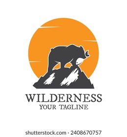unique and creative strong Bear logo design, logo suitable for sport team, online store and many creative business company.