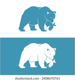 unique and creative strong Bear logo design, logo suitable for sport team, online store and many creative business company.