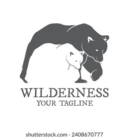unique and creative strong Bear logo design, logo suitable for sport team, online store and many creative business company.