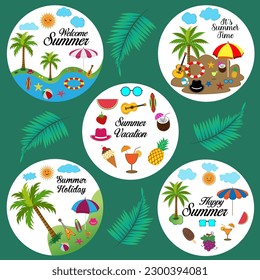 Plantilla de diseño de cliente de verano única y creativa