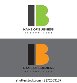 Unique and creative typo Letter I and B logo for company and brand identity