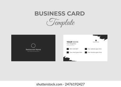 Diseño único creativo de la tarjeta del restaurante visitante