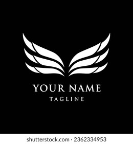 Unique and creative wing element logo design. Logo for business, freedom and symbols.