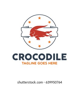 Unique Crocodile Logo Mascot Character