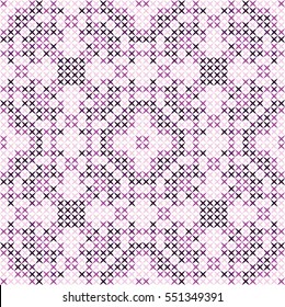 Unique cross stitch pattern colorful gift for your family good looking present pink and black