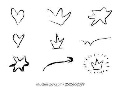 unique crown icon set for royal branding