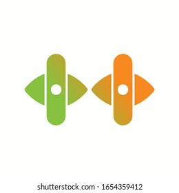 Icono de glifo vector de vínculos de corte único