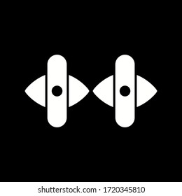 Unique Cuff Links Vector Glyph Icon
