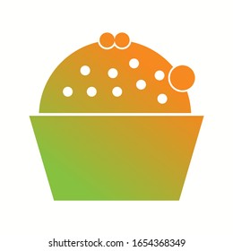 Icono de glifo vectorial de copas único
