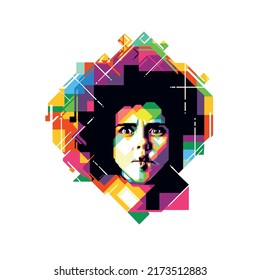 UNIQUE CURLY HAIR IN VECTOR.