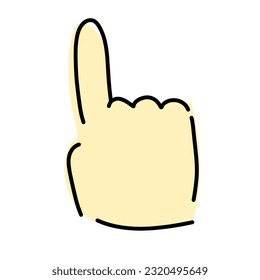 Unique cursor or arrows. Cartoon hand style cursor. Pattern arrows in various styles
