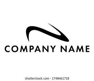 Unique curved line abstract logo vector
