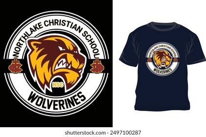 Unique custom wolverines typography T shirt design