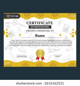 unique and cute abstract certificate template for kids