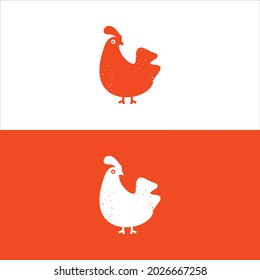 Unique and cute Chicken Logo Design. suitable for you to use for food business or chicken farming