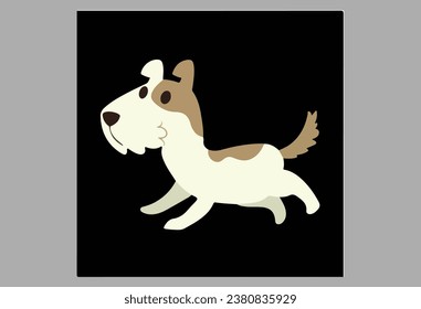 unique cute dog cartoon vector illustration