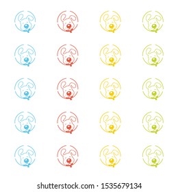 Unique and cute dog head vector design with a nice white background for various packaging