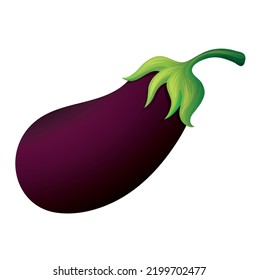 Unique and cute eggplant illustration