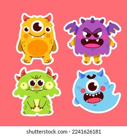 unique and cute little critters sticker collection 5 doodle illustration element