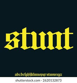 Unique and cute slab display font vector