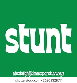 Unique and cute slab display font vector