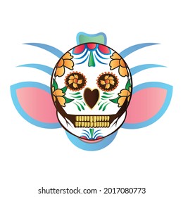 unique and cute sugar skull