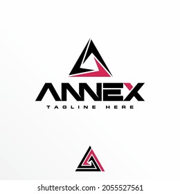 Unique Cutting Triangle like head arrow image graphic icon logo design abstract concept vector stock. Can be used as a symbol related to sport.