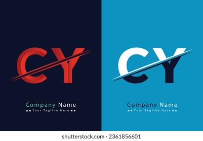 Unique CY letter logo Icon vector template.