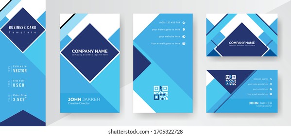 Unique Cyan Color business card Design Template.