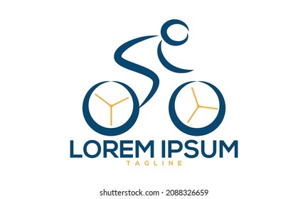 Unique cycle logo Modern and minimalist vector and abstract logo