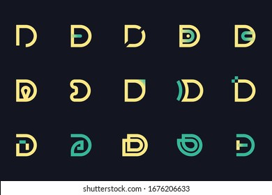 Einzigartiges D-Letter-Logo-Design für Unternehmen