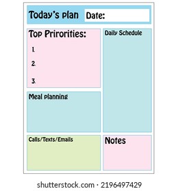 Unique daily planner for kids