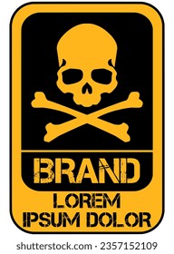 Unique danger skull logo vector for your design materials