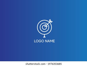A unique dart board logo vector for use.