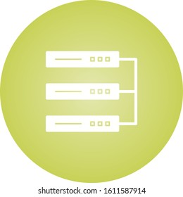 Unique Data Center Vector Glyph Icon