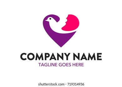 Unique Dating Logo Template