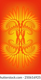 Unique decoration with yellow red gradient mesh background