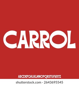 Unique decorative alphabet display font vector illustration