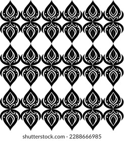 The unique and decorative design creates a beautiful textile seamless tile pattern, which can be used as a backdrop for various decoration styles and backgrounds.