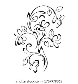 Floral Illustration Sepia Ornament Corner Element Stock Illustration ...